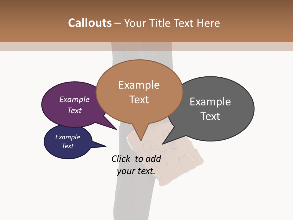 A Man In A Suit Is Holding A Box PowerPoint Template