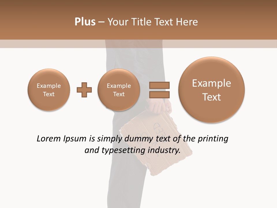 A Man In A Suit Is Holding A Box PowerPoint Template