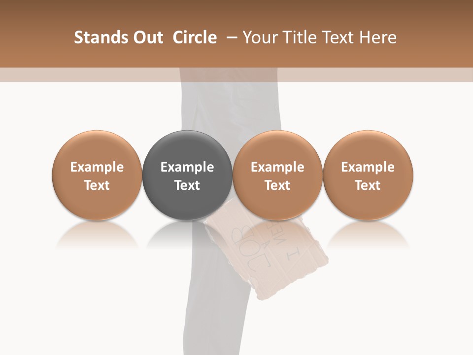 A Man In A Suit Is Holding A Box PowerPoint Template