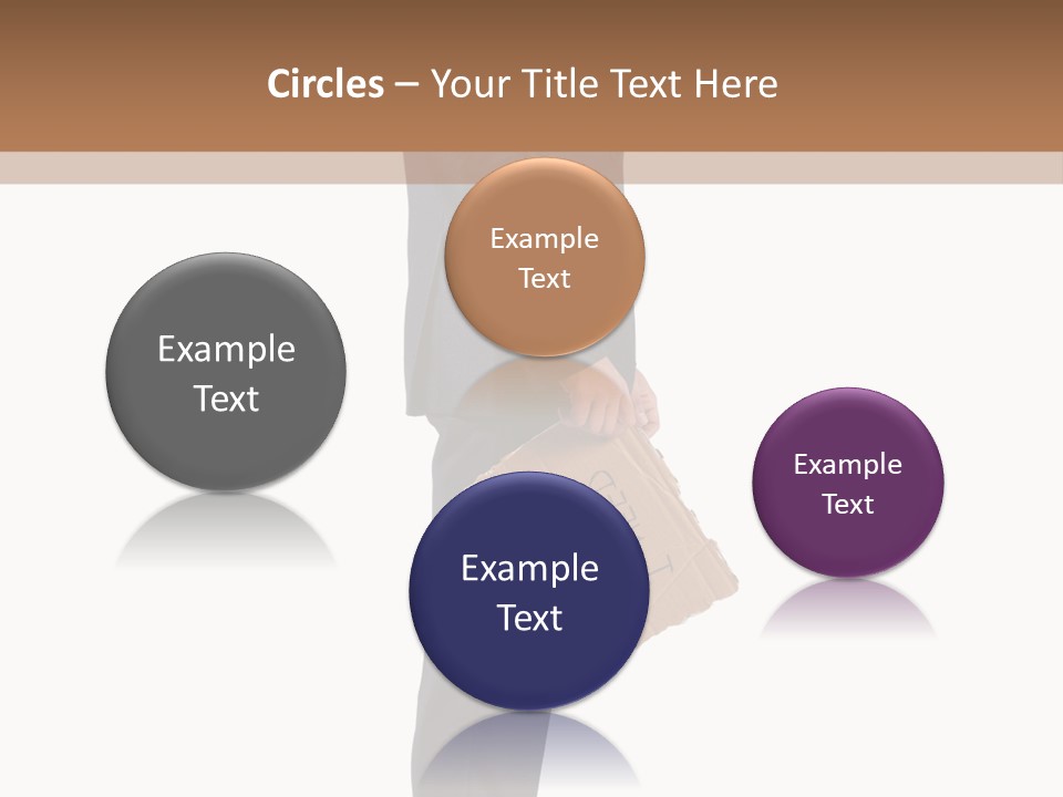 A Man In A Suit Is Holding A Box PowerPoint Template