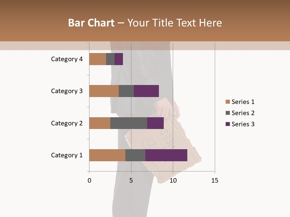 A Man In A Suit Is Holding A Box PowerPoint Template