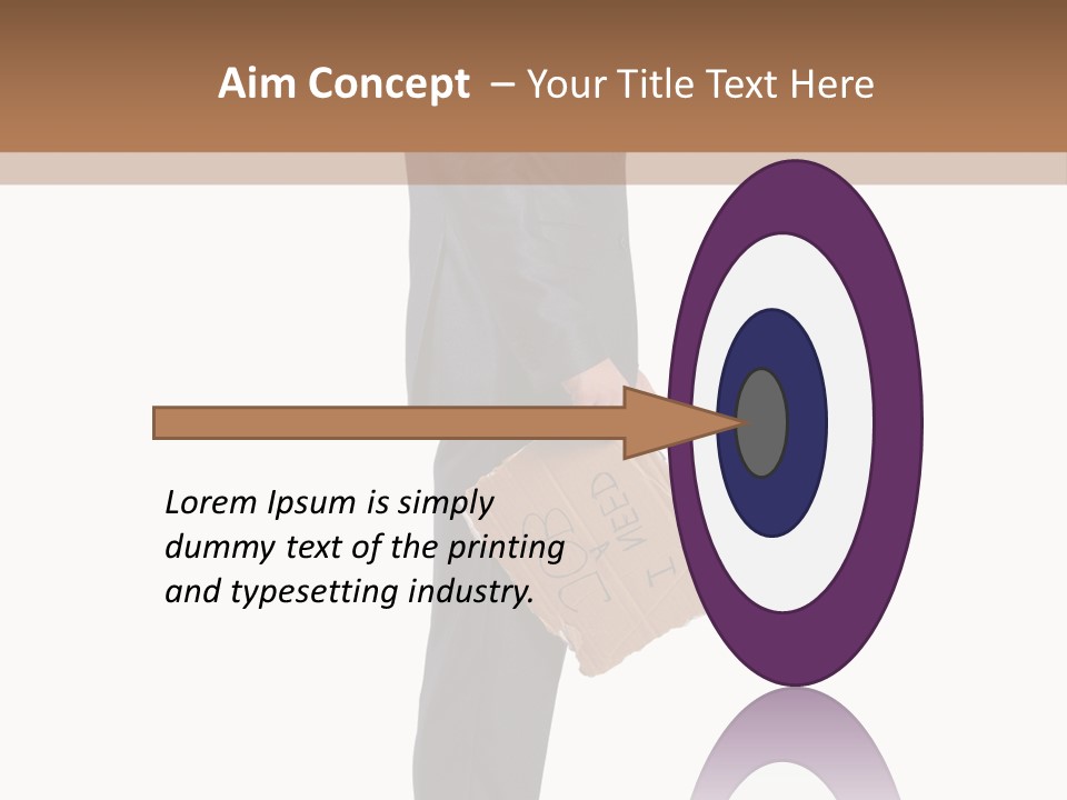 A Man In A Suit Is Holding A Box PowerPoint Template