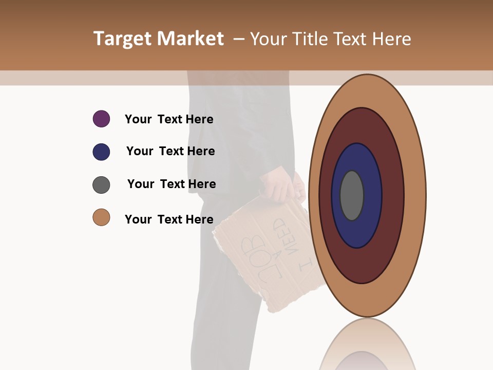 A Man In A Suit Is Holding A Box PowerPoint Template