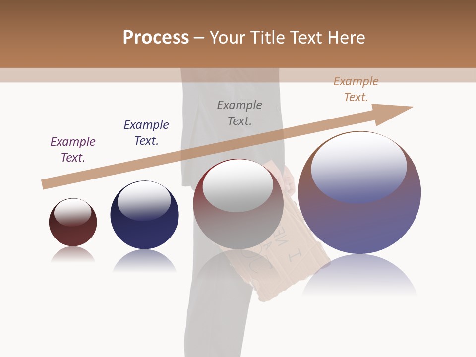 A Man In A Suit Is Holding A Box PowerPoint Template