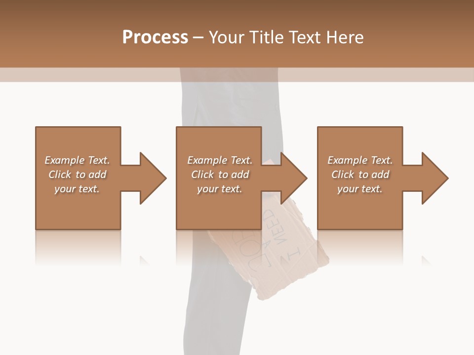 A Man In A Suit Is Holding A Box PowerPoint Template