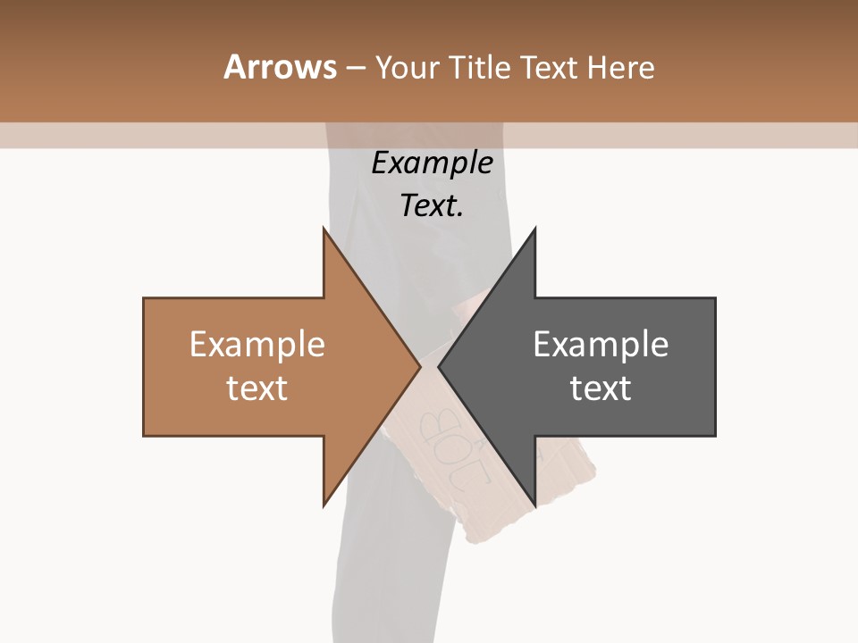 A Man In A Suit Is Holding A Box PowerPoint Template