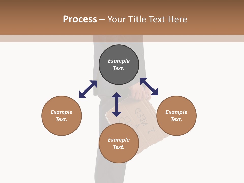 A Man In A Suit Is Holding A Box PowerPoint Template