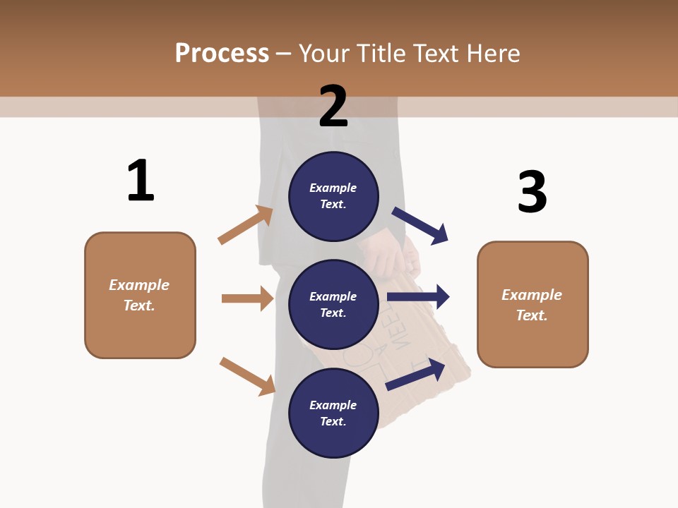 A Man In A Suit Is Holding A Box PowerPoint Template