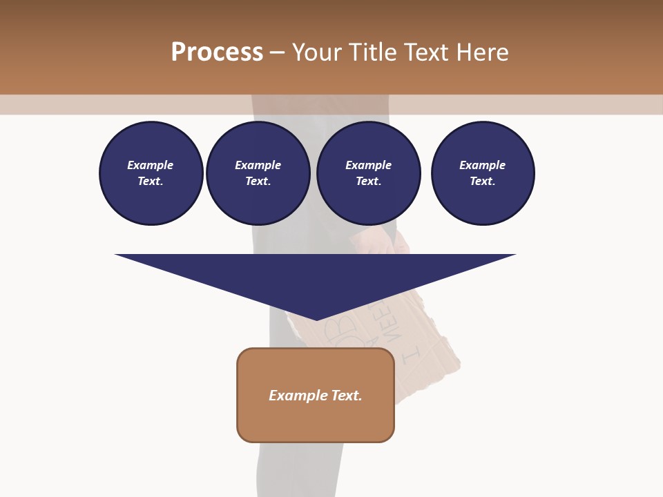 A Man In A Suit Is Holding A Box PowerPoint Template