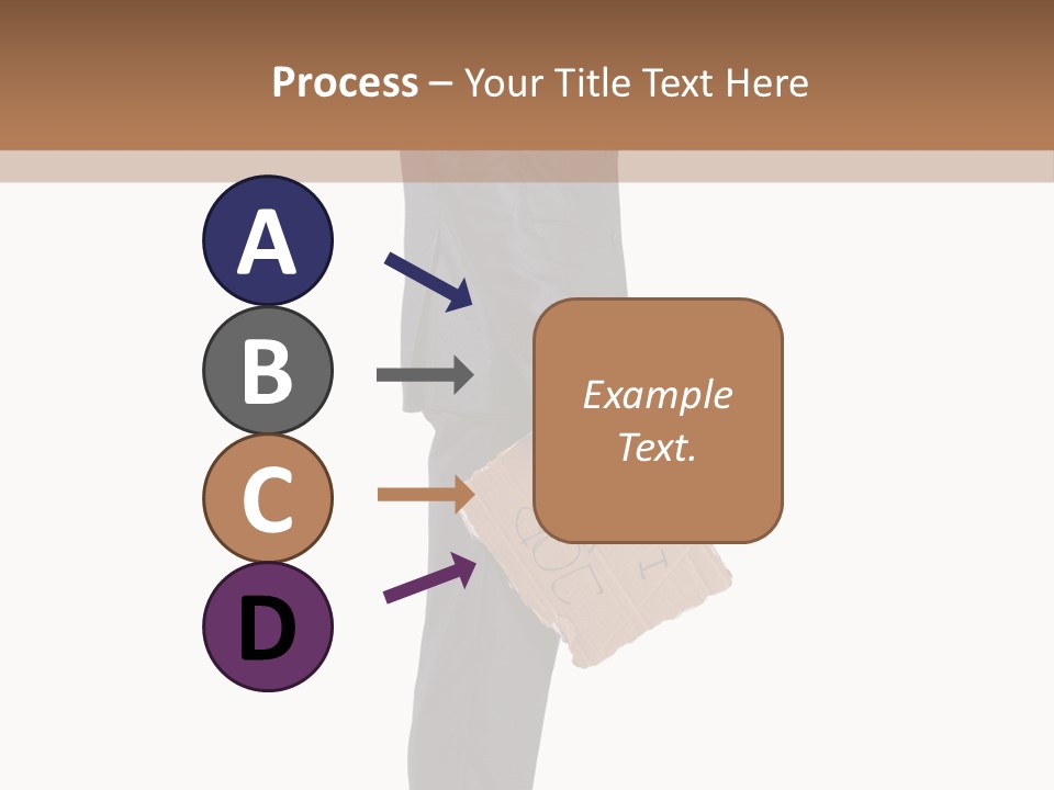 A Man In A Suit Is Holding A Box PowerPoint Template