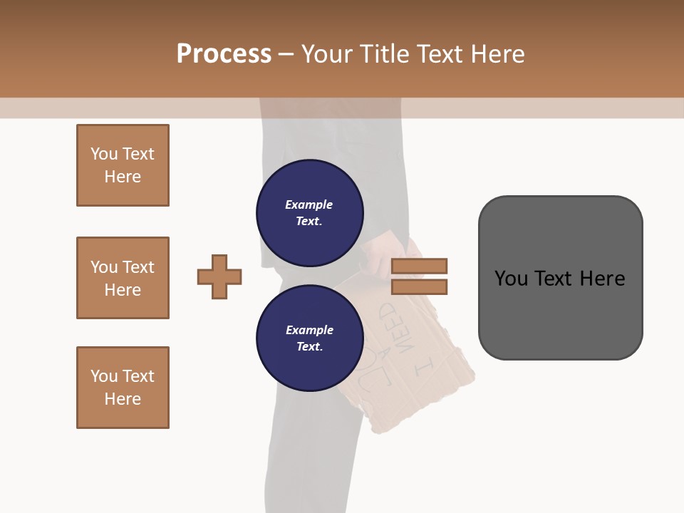 A Man In A Suit Is Holding A Box PowerPoint Template