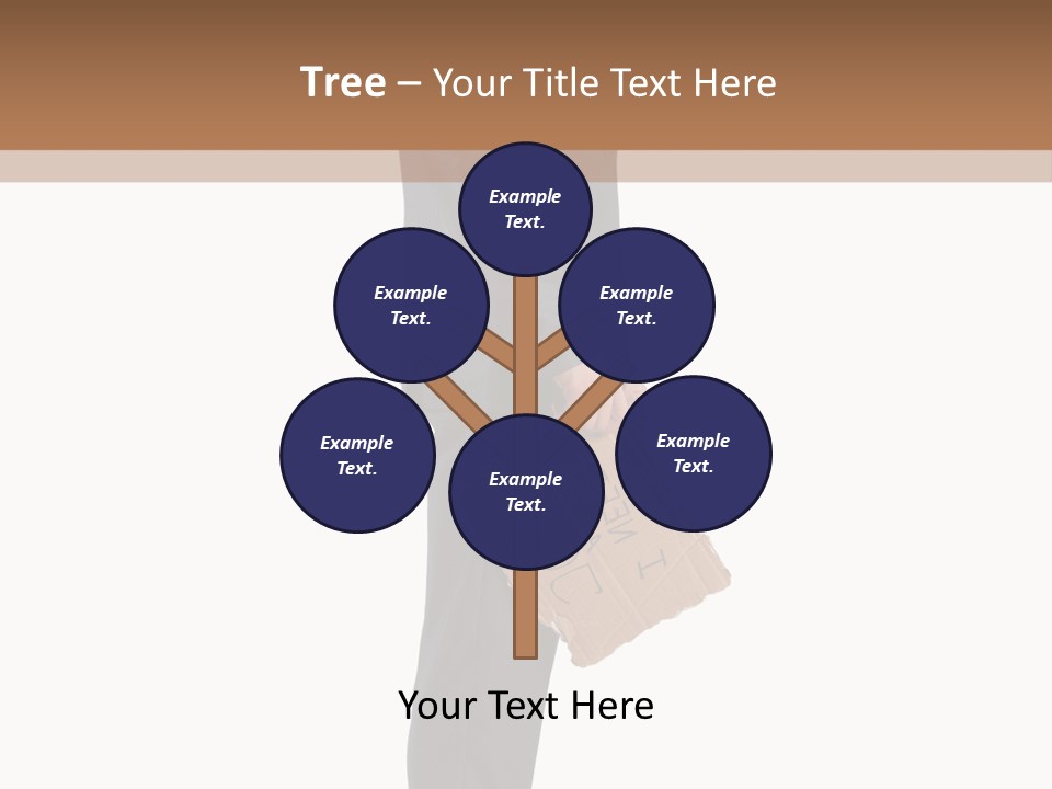 A Man In A Suit Is Holding A Box PowerPoint Template