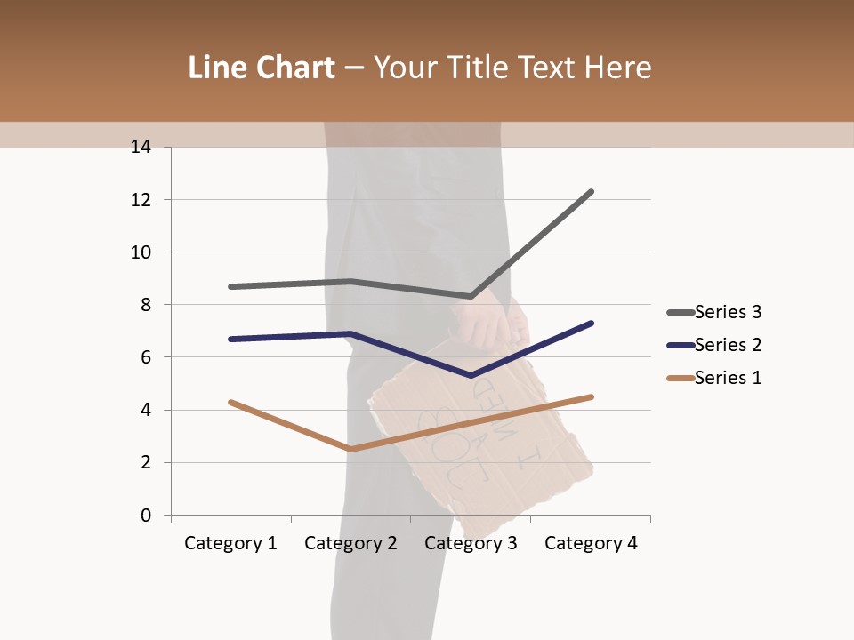 A Man In A Suit Is Holding A Box PowerPoint Template