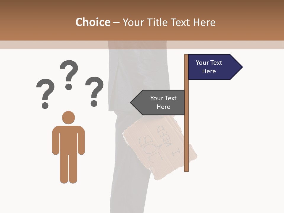 A Man In A Suit Is Holding A Box PowerPoint Template