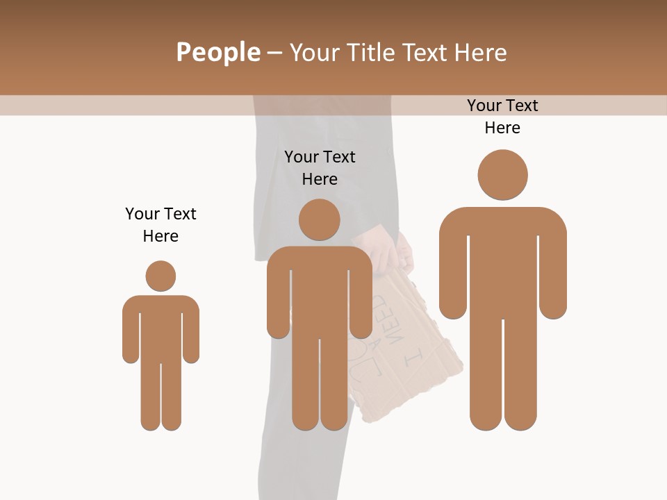 A Man In A Suit Is Holding A Box PowerPoint Template