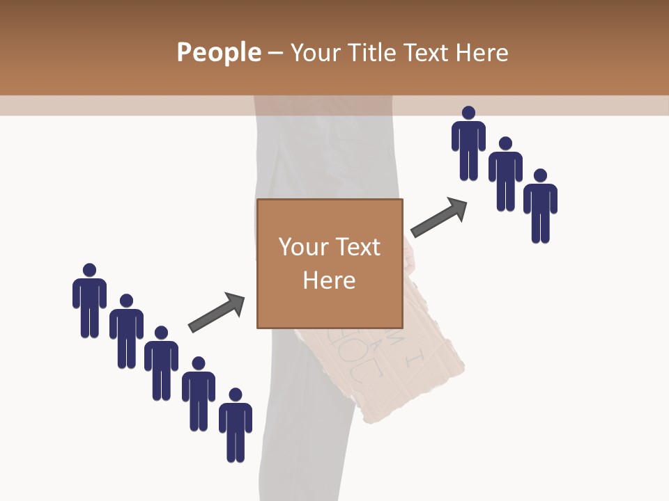 A Man In A Suit Is Holding A Box PowerPoint Template