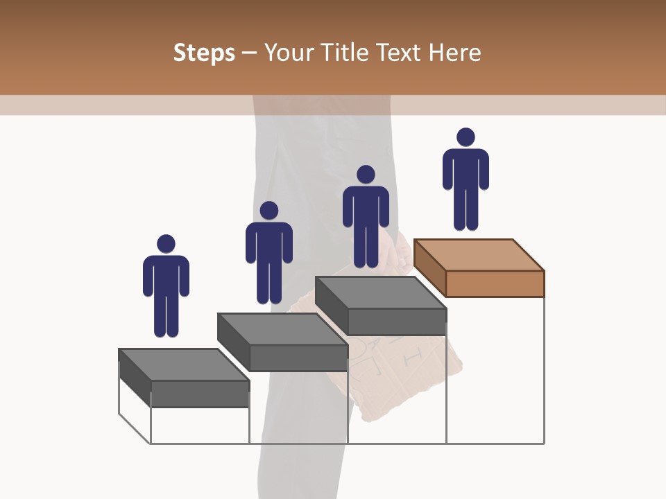 A Man In A Suit Is Holding A Box PowerPoint Template
