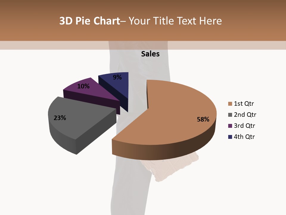 A Man In A Suit Is Holding A Box PowerPoint Template