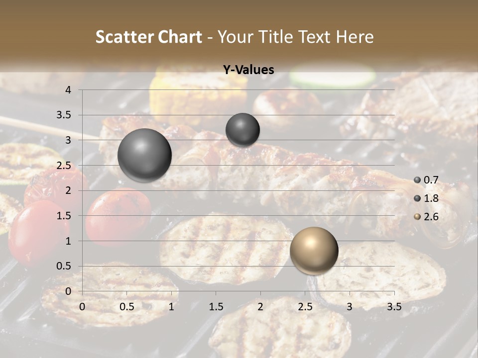 A Bbq With Grilled Meat And Vegetables On It PowerPoint Template