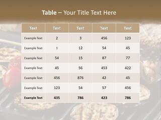 A Bbq With Grilled Meat And Vegetables On It PowerPoint Template