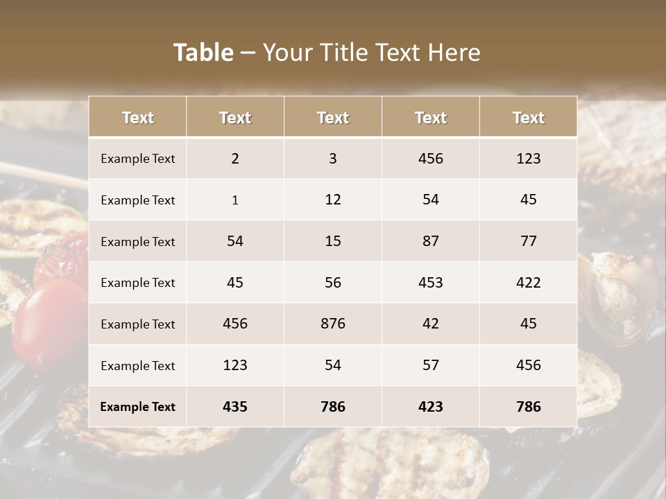 A Bbq With Grilled Meat And Vegetables On It PowerPoint Template
