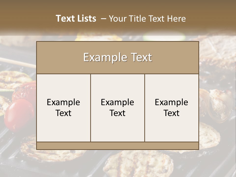 A Bbq With Grilled Meat And Vegetables On It PowerPoint Template