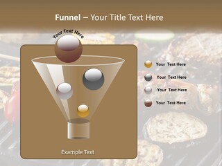A Bbq With Grilled Meat And Vegetables On It PowerPoint Template