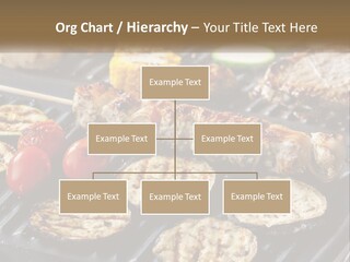 A Bbq With Grilled Meat And Vegetables On It PowerPoint Template