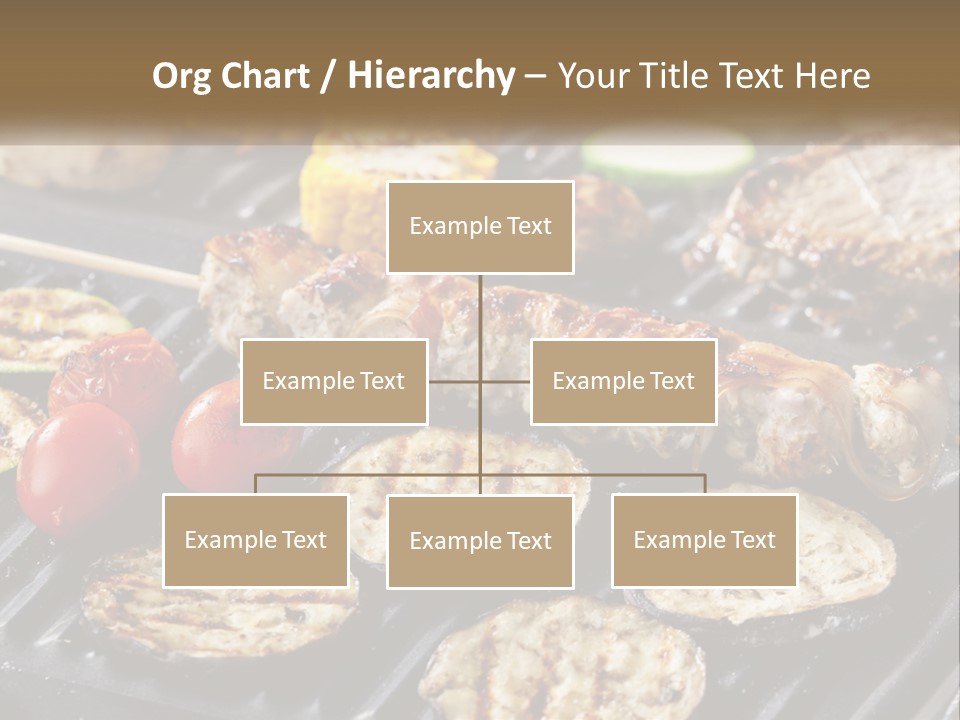 A Bbq With Grilled Meat And Vegetables On It PowerPoint Template