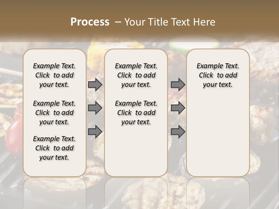 A Bbq With Grilled Meat And Vegetables On It PowerPoint Template
