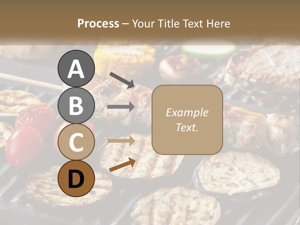 A Bbq With Grilled Meat And Vegetables On It PowerPoint Template