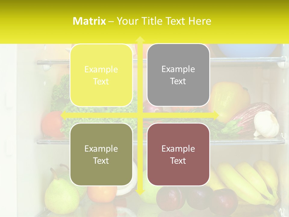 A Refrigerator Filled With Lots Of Fresh Fruits And Vegetables PowerPoint Template