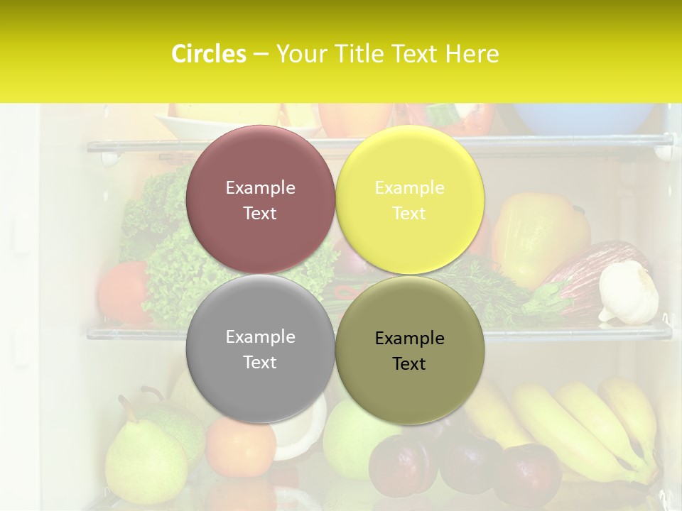 A Refrigerator Filled With Lots Of Fresh Fruits And Vegetables PowerPoint Template