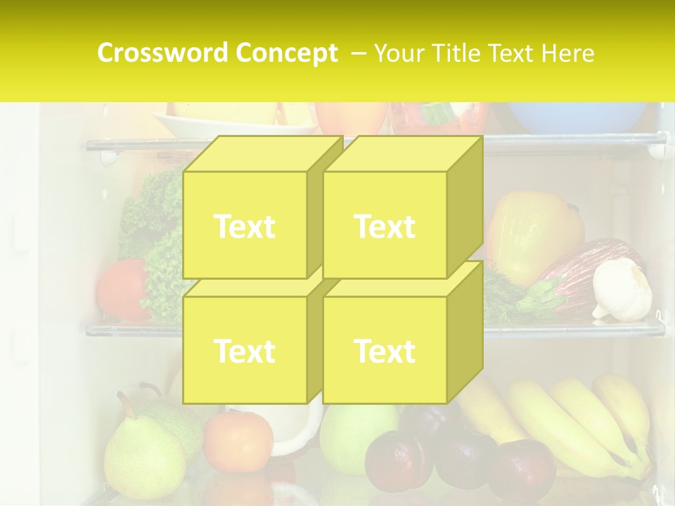 A Refrigerator Filled With Lots Of Fresh Fruits And Vegetables PowerPoint Template