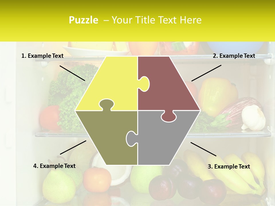 A Refrigerator Filled With Lots Of Fresh Fruits And Vegetables PowerPoint Template