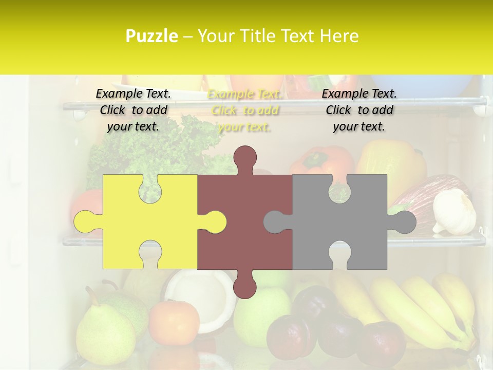 A Refrigerator Filled With Lots Of Fresh Fruits And Vegetables PowerPoint Template