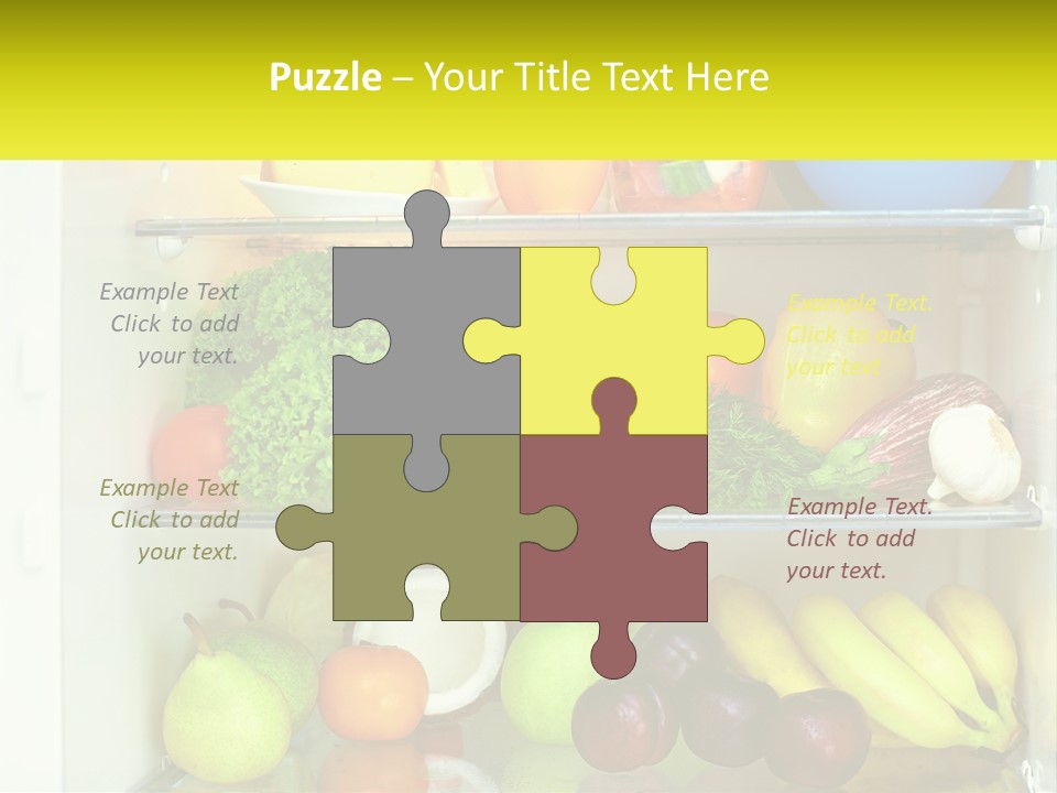 A Refrigerator Filled With Lots Of Fresh Fruits And Vegetables PowerPoint Template