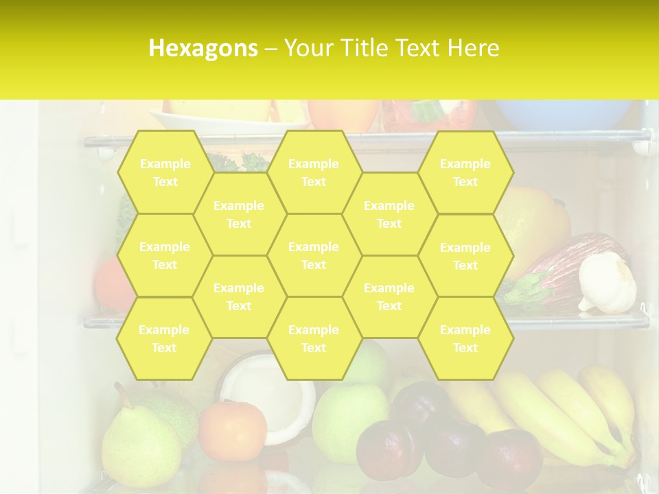 A Refrigerator Filled With Lots Of Fresh Fruits And Vegetables PowerPoint Template