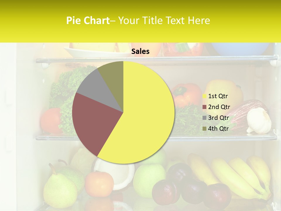 A Refrigerator Filled With Lots Of Fresh Fruits And Vegetables PowerPoint Template
