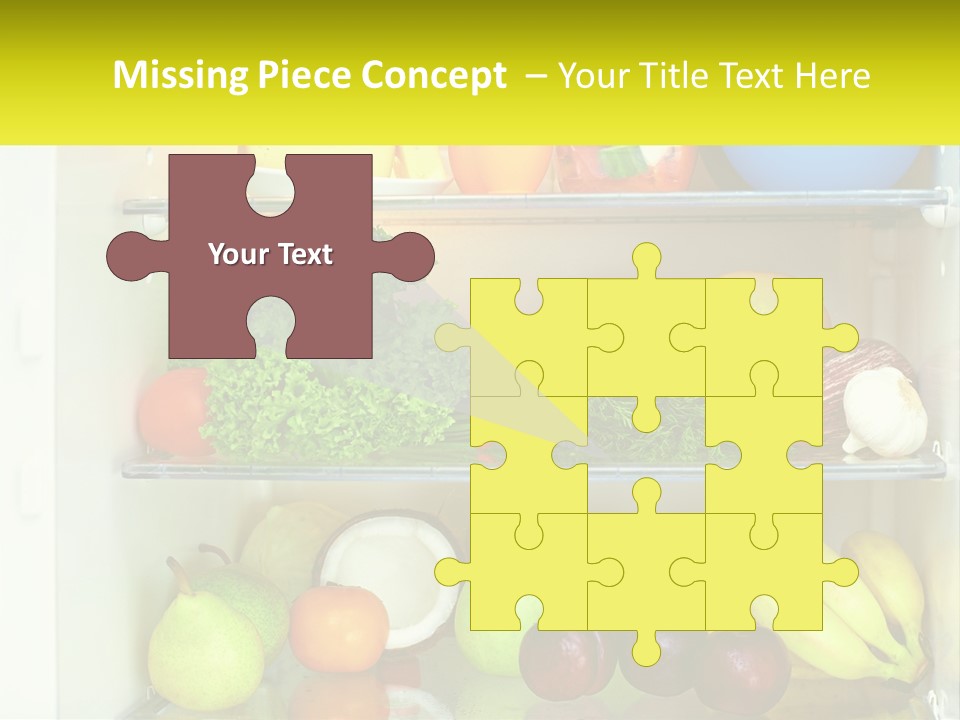 A Refrigerator Filled With Lots Of Fresh Fruits And Vegetables PowerPoint Template