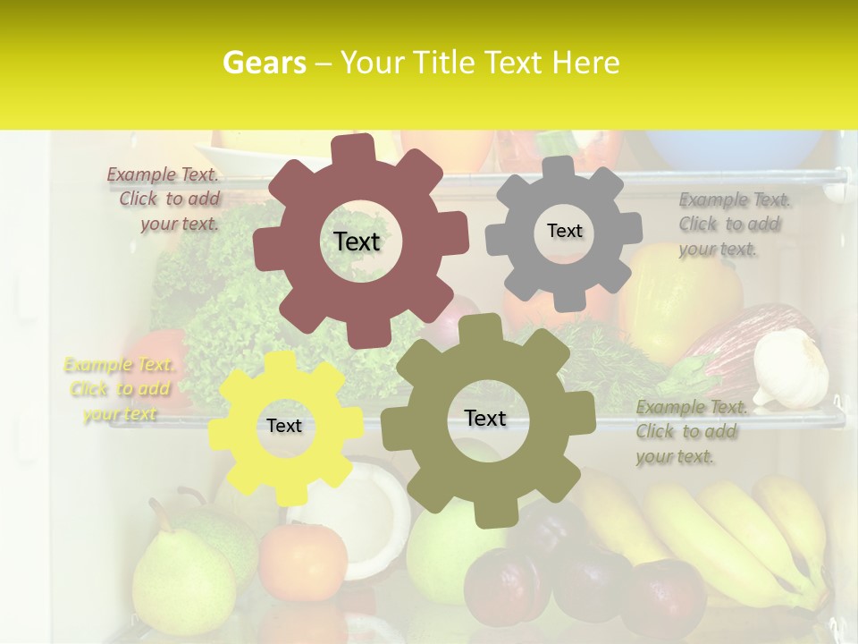 A Refrigerator Filled With Lots Of Fresh Fruits And Vegetables PowerPoint Template