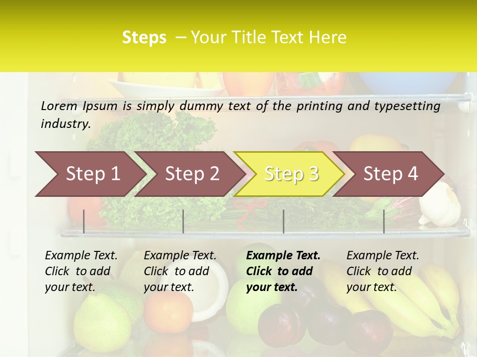 A Refrigerator Filled With Lots Of Fresh Fruits And Vegetables PowerPoint Template