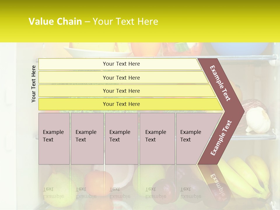 A Refrigerator Filled With Lots Of Fresh Fruits And Vegetables PowerPoint Template