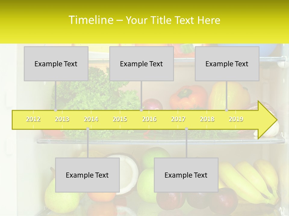A Refrigerator Filled With Lots Of Fresh Fruits And Vegetables PowerPoint Template