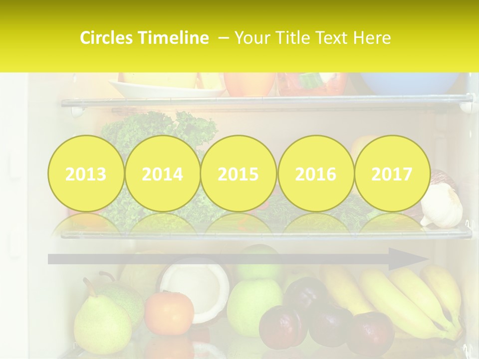 A Refrigerator Filled With Lots Of Fresh Fruits And Vegetables PowerPoint Template