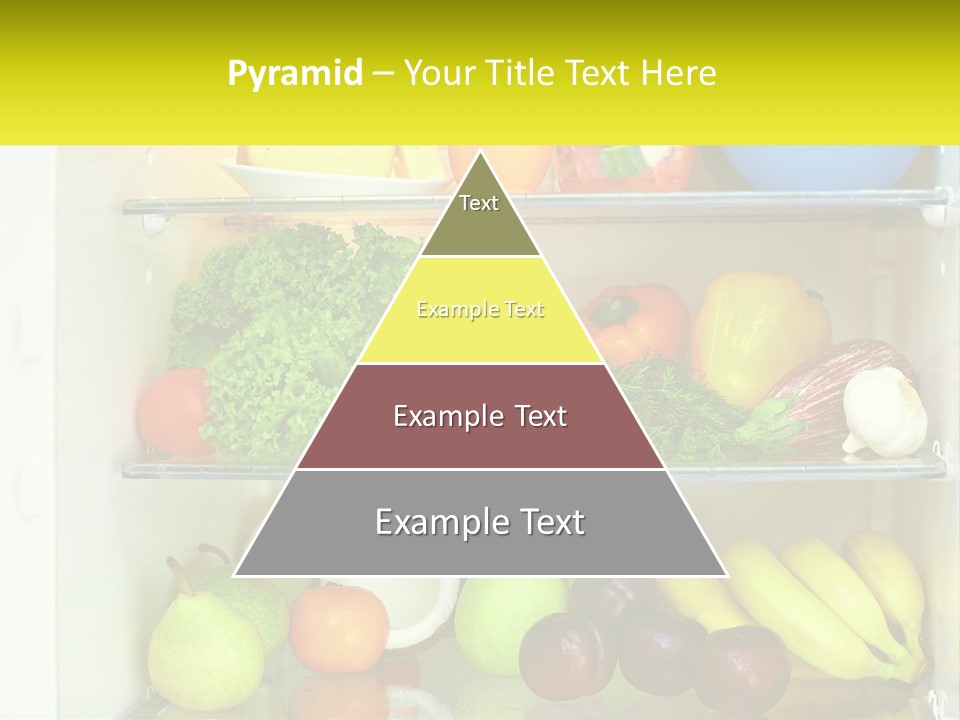 A Refrigerator Filled With Lots Of Fresh Fruits And Vegetables PowerPoint Template