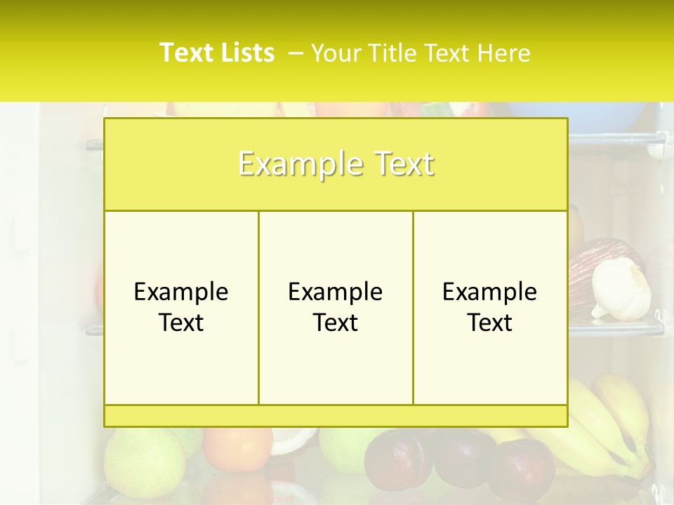 A Refrigerator Filled With Lots Of Fresh Fruits And Vegetables PowerPoint Template