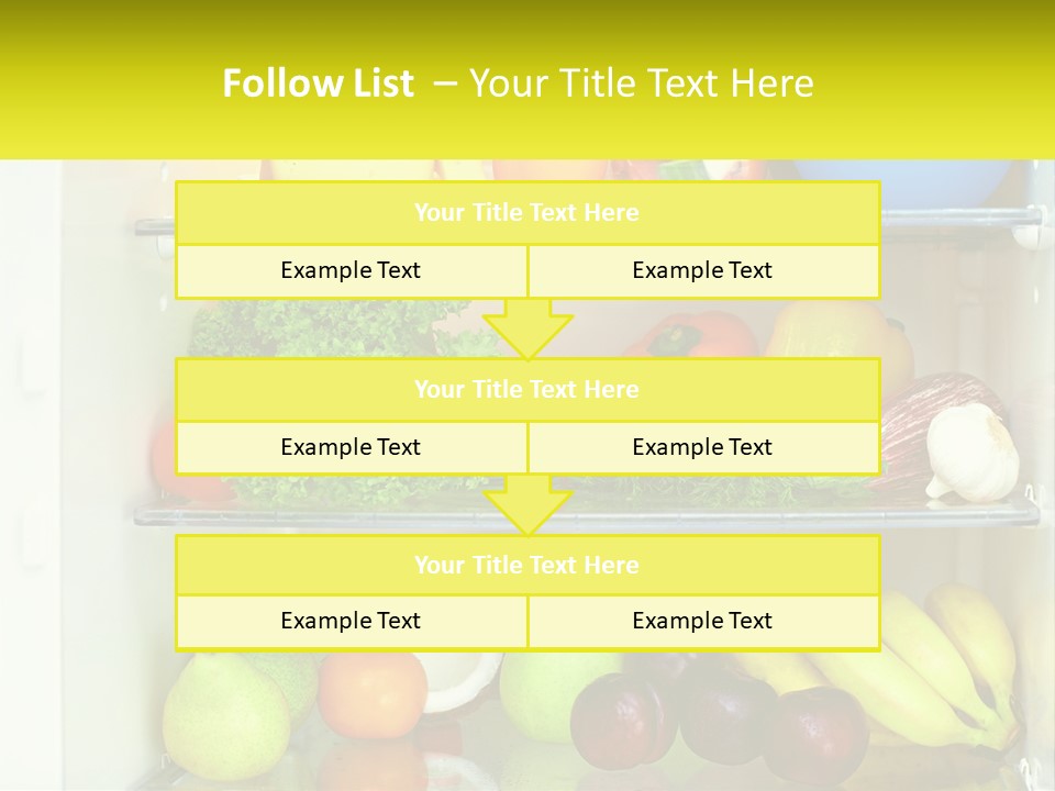 A Refrigerator Filled With Lots Of Fresh Fruits And Vegetables PowerPoint Template
