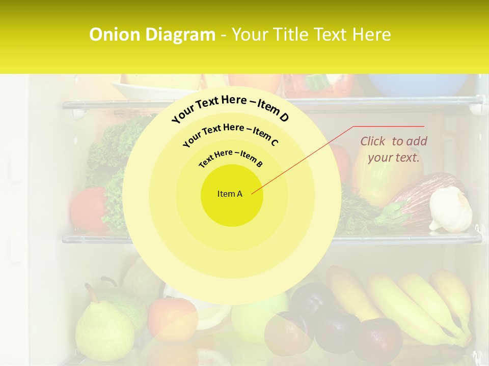 A Refrigerator Filled With Lots Of Fresh Fruits And Vegetables PowerPoint Template