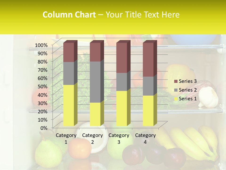 A Refrigerator Filled With Lots Of Fresh Fruits And Vegetables PowerPoint Template